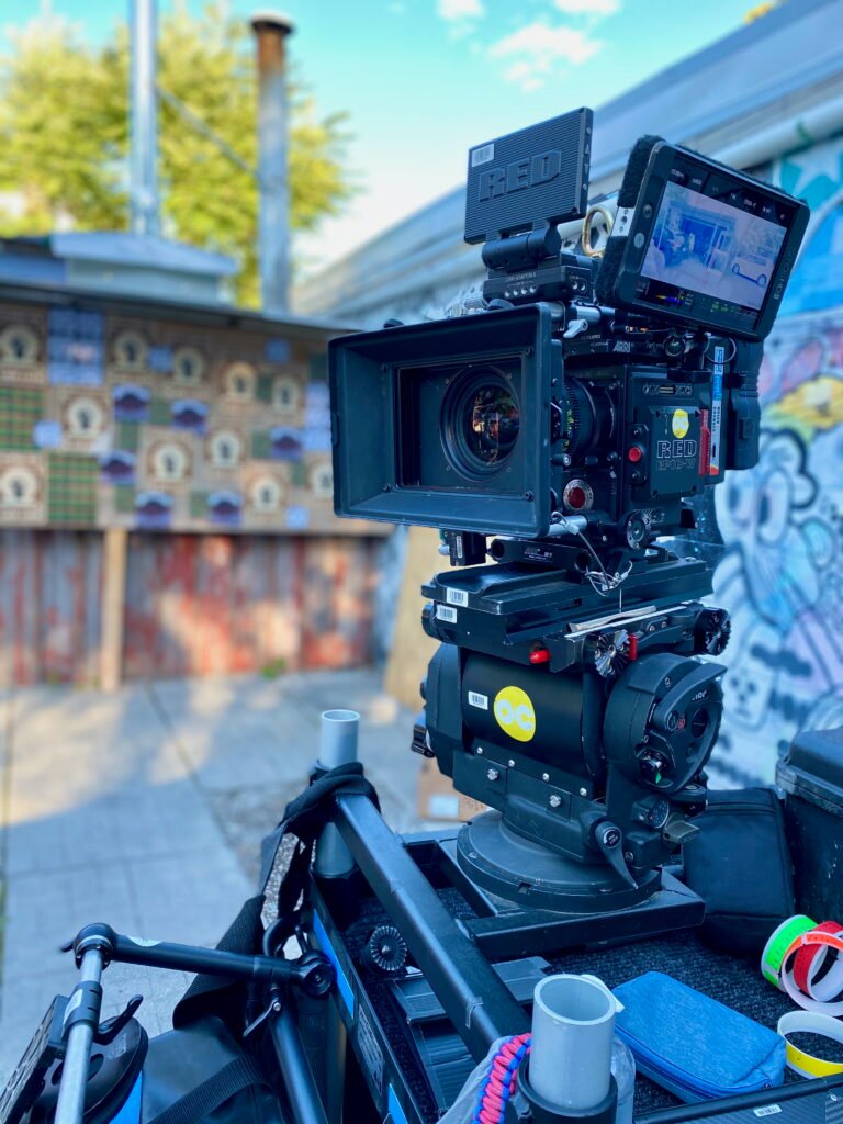 Photograph of RED cinema camera on the music video shoot of Huwag Mataranta by Pantayo